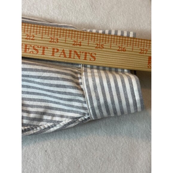 Ralph Lauren Classic Fit Striped Button-Down Shirt Mens XL-TG- Gray & White - Picture 8 of 11